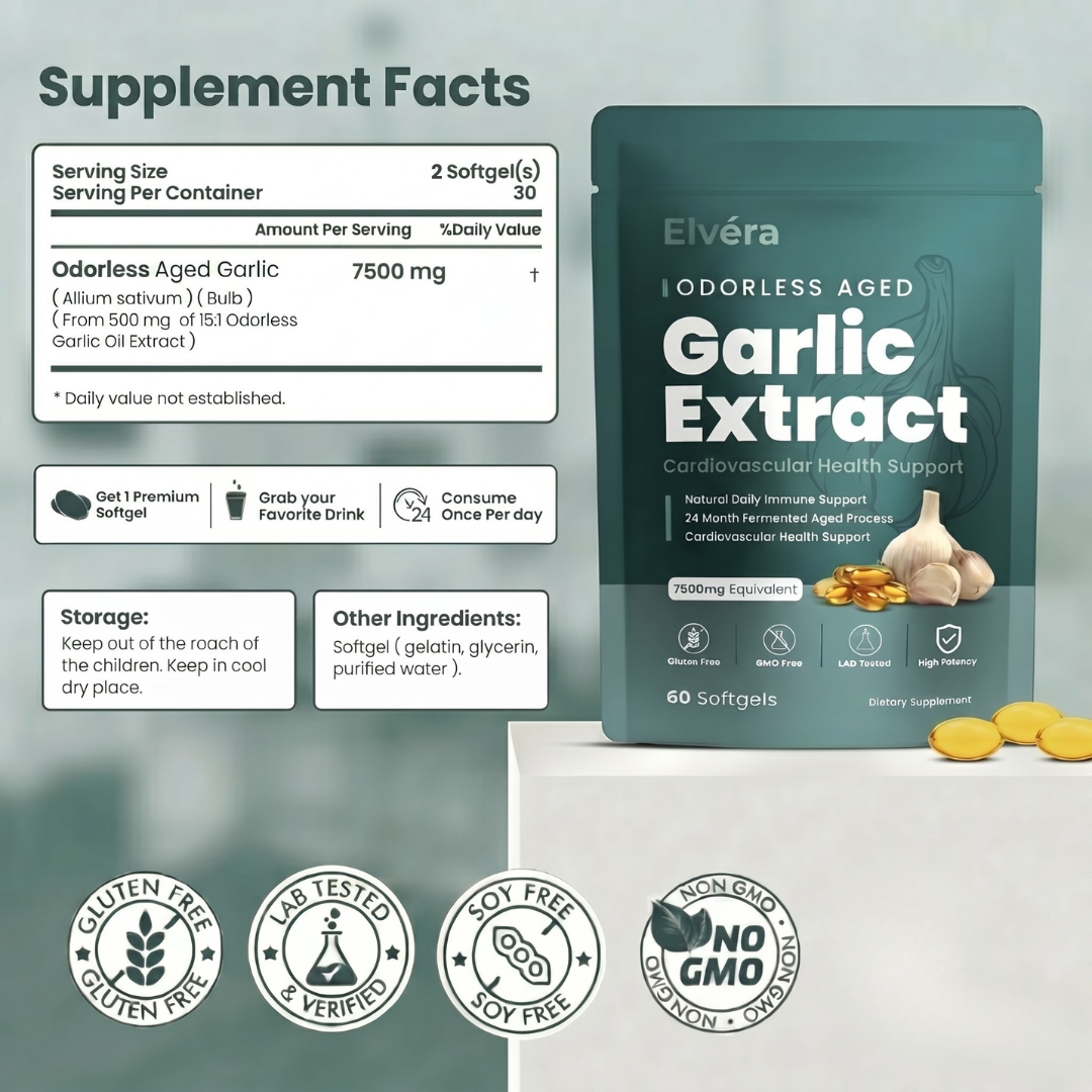 Elvéra | Odorless Aged Garlic Extract