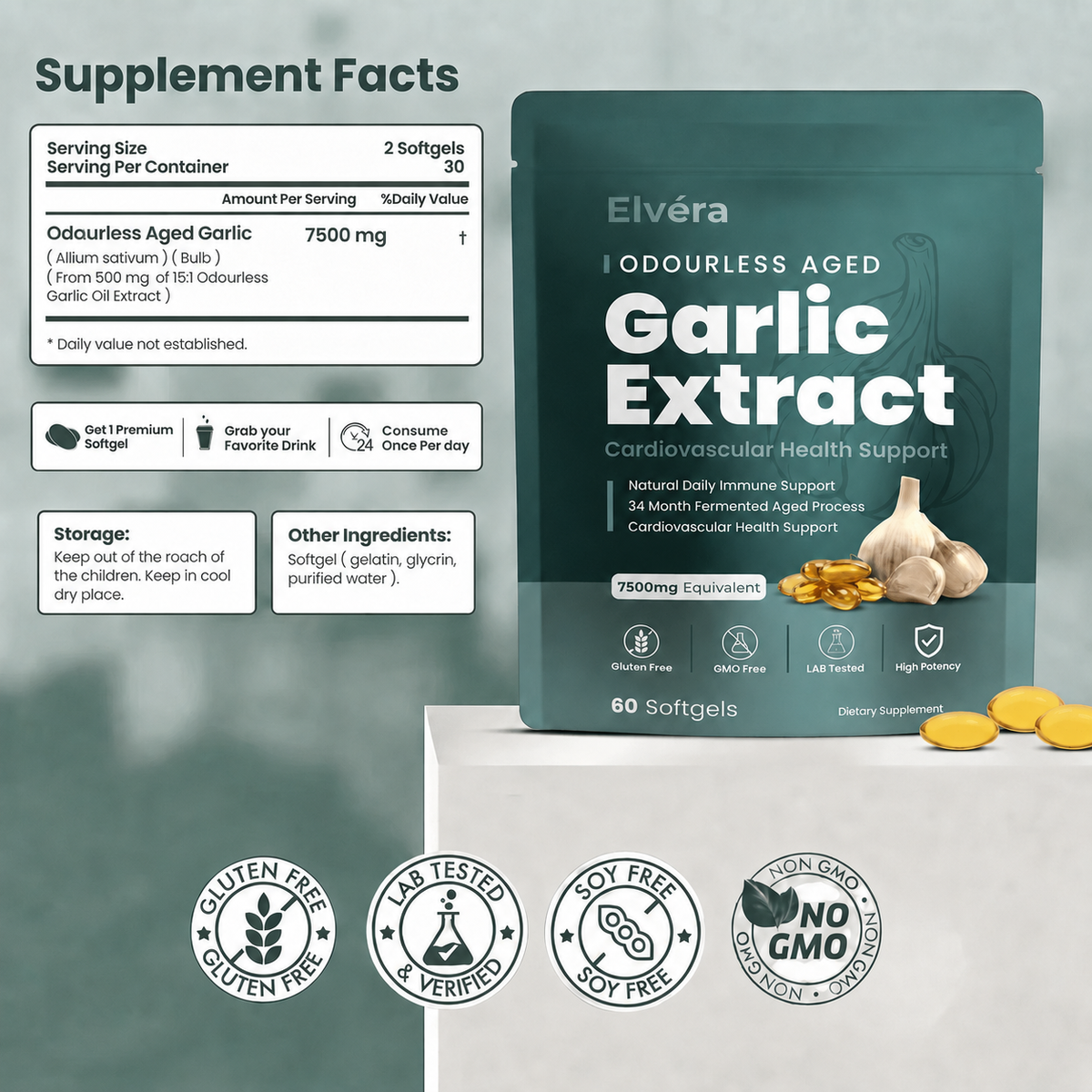 Elvéra Aged Garlic Extract