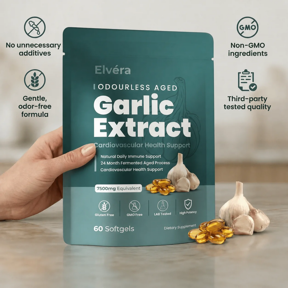 Elvéra | Aged Garlic  Extract 7500 mg