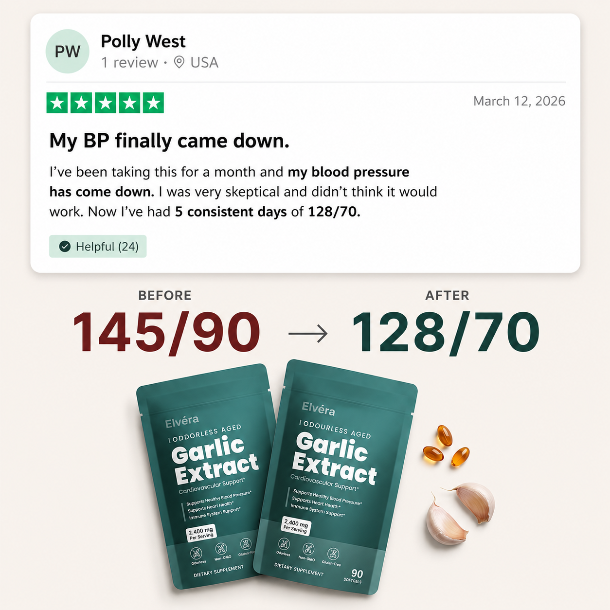 Elvéra | Odorless Aged Garlic Extract